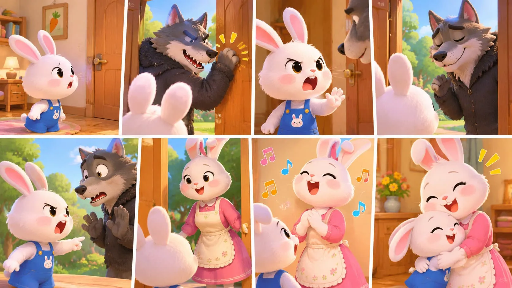 The Little Rabbit and the Big Wolf 小兔子和大灰狼